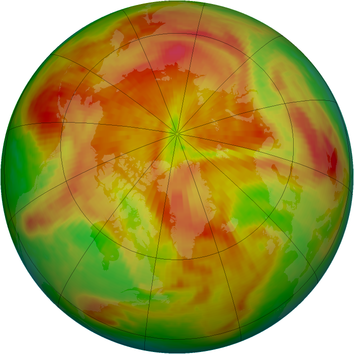 Arctic ozone map for 19 April 1987